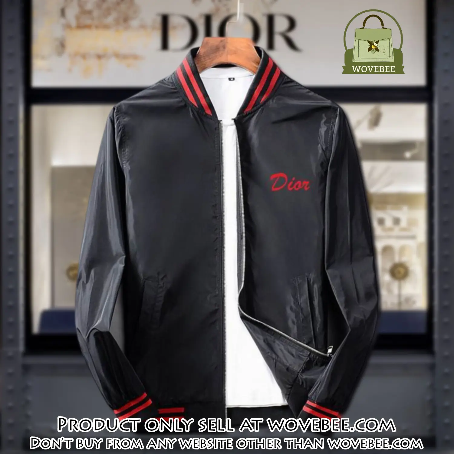 Dior luxury brand varsity zipper jacket vst1065 wvb1316373